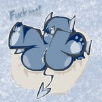 :3 anus big_breasts big_butt blue_body breasts butt clothing female footwear genitals happy huge_breasts huge_butt inviting membrane_(anatomy) membranous_wings not_furry pussy simple_background small_but_hung socks solo spade_tail tail text thick_thighs white_clothing white_footwear white_socks wings helleng demon humanoid 1:1