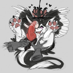 3_fingers 3_toes 4_ears 4_toes ambiguous_gender animal_genitalia animal_penis animal_vulva anthro anus arms_above_head arms_tied bdsm big_penis black_anus black_body black_claws black_feathers black_finger_claws black_fur black_genitals black_sclera black_tail black_toe_claws black_vulva black_wings bodily_fluids bondage bound butt butt_grab canine_genitalia canine_penis canine_vulva cheek_tuft chest_tuft claws condom countershade_face countershading cum curling_toes digitigrade disembodied_hand dripping duo enjoying erection facial_tuft feathered_wings feathers feet filled_condom finger_claws fingering fingering_partner fingers floating_hands foot_focus front_view fucked_silly fur genital_fluids genital_slit genitals glistening grabbing grey_background hair hand_on_butt hands_behind_back hands_tied heart_eyes heart_symbol herm hindpaw intersex intersex/ambiguous intravaginal_penis knot knotted_penis knotted_tapering_penis legs_up long_tail looking_at_genitalia looking_at_own_penis looking_at_penis looking_at_self looking_pleasured lying maleherm monotone_genitals monotone_penis motion_lines multi_ear multicolored_body multicolored_tail nude nude_anthro on_back open_mouth open_smile orgasm pawpads paws penetration penis pink_pawpads pink_tongue plump_labia puffy_anus purple_eyes red_genitals red_penis restrained restraints rope rope_bondage sex sexual_barrier_device shaking sharp_teeth simple_background slit_fingering slit_penetration slit_play smile solo_focus spread_legs spread_vulva spread_wings spreading submissive tail tapering_penis teeth toe_claws toes tongue trembling tuft tufted_fur vaginal vaginal_fingering vaginal_fluids vaginal_penetration vulva wearing_condom white_body white_feathers white_fur white_wings winged_arms wings skific fyr_(fenrir784) avali avian bird 1:1 2026 colored colored_sketch digital_drawing_(artwork) digital_media_(artwork) hi_res sketch