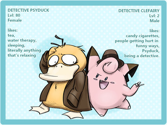 3_fingers beak black_eyes blue_background blue_border blue_eyes border bottomless brown_clothing brown_coat brown_ear_tips brown_hat brown_headwear brown_topwear claw_fingers claws clothed clothing coat coat_only curly_hair dipstick_ears dotted_background duo ear_markings eye_contact fangs feathers featureless_crotch feet female fingers fur hair hand_on_own_head hat hat_only headgear headgear_only headwear headwear_only holding_object holding_stick light looking_at_another male mostly_nude mostly_nude_male multicolored_ears noseless notched_ear number open_clothing open_coat open_mouth open_smile open_topwear pattern_background pink_body pink_fur pink_hair pink_tongue semi-anthro simple_background smile smiling_at_another stated_gender stick tan_beak tan_feet teeth text tired_eyes tongue topwear topwear_only white_claws yellow_body yellow_feathers insertthenewblhere nintendo pokemon detective_clefairy detective_psyduck fan_character clefairy generation_1_pokemon pokemon_(species) psyduck 2025 4:3 colored digital_drawing_(artwork) digital_media_(artwork) english_description english_text hi_res lighting shaded