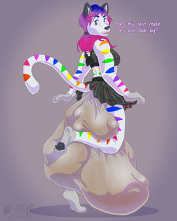 anthro clothing diaper excessive_feces feces female grey_background hyper hyper_feces hyper_soiling scatplay simple_background soiled_diaper soiling solo text unclean_diaper used_diaper moonestone sammy_(babysam) domestic_cat felid feline felis mammal 4:5 english_text hi_res watermark