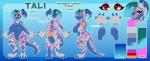 anthro breasts featureless_breasts featureless_crotch female nude solo standing tail text toby-collie nintendo pokemon tali_tigerfish generation_6_pokemon goodra hybrid norwegian_alfheim_dragon pokemon_(species) 2018 absurd_res english_text flat_colors hi_res model_sheet smaller_version_at_source