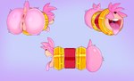 anthro anus female genitals living_sex_toy open_mouth penetrable_sex_toy pussy sex_toy shaking simple_background solo tail tail_motion tailwag trembling lewd4food sega sonic_the_hedgehog_(series) amy_rose alternate_version_at_source hi_res