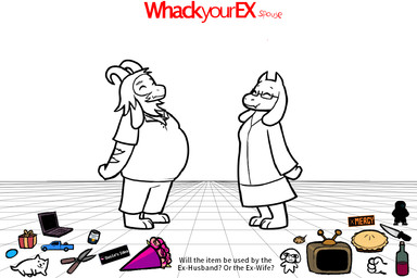 anthro belly beverage_can bouquet box butterscotch_pie computer container cookie divorce divorced duo electronics female flower flower_bouquet food gift gift_box imminent_violence knife laptop male overweight pastry paws pie pipis_(deltarune) plant pruning_shears television truck vehicle wine_bottle hylesannei asgore_running_over_dess bergentruck deltarune undertale_(series) whack_your_ex annoying_dog_(undertale) asgore_dreemurr sans_(undertale) togore_dreemurr toriel boss_monster_(undertale) canid canine canis domestic_dog mammal pomeranian spitz