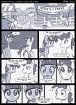 2014 absurd_res apple cart comic cutie_mark dialogue ellipsis english_text equid equine feathered_wings feathers female feral food friendship_is_magic fruit fur gsphere hair hasbro hi_res horn male mammal monochrome my_little_pony mythological_creature mythological_equine mythology outside pegasus plant simple_background text twilight_sparkle_(mlp) unicorn white_background wings