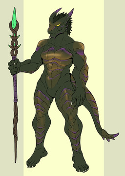 5_fingers 5_toes druid feet fingers green_body green_scales green_skin holding_object horn magic_user male muscular muscular_male no_genitals nude purple_body purple_scales scales staff tail toes tribal_spellcaster yellow_eyes ceehaz dog_knight_rpg dungeons_and_dragons hasbro wizards_of_the_coast skarr_(palurdas_arts) dragonborn_(dnd) scalie absurd_res hi_res tagme