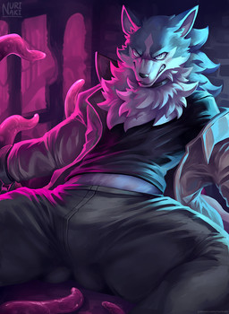 anthro clothing male solo nurinaki brand_new_animal studio_trigger shirou_ogami canid canine canis mammal wolf 2020 digital_media_(artwork) digital_painting_(artwork) painting_(artwork)