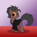 black_tie_(suit) clothed clothing feral hair hooves horn long_hair male mane prom quadruped shadow short_hair solo suit tail bitterplaguerat hasbro my_little_pony mythology loki_(bitterplaguerat) equid equine mammal mythological_creature mythological_equine unicorn 1:1 2012