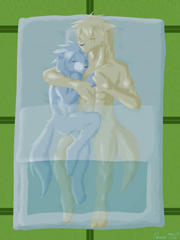 abs adolescent age_difference anthro bedding blanket convenient_censorship duo eye_scar facial_scar futon hand_holding hug male muscular muscular_male nude scar size_difference sleeping sleeping_together translucent young akino-kamihara kemono_no_roukaku fubuki_mizukami_(akino-kamihara) takiba_mizukami_(akino-kamihara) canid canine canis mammal wolf 3:4 brother_(lore) brothers_(lore) sibling_(lore)