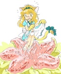 ambiguous_gender ambiguous_pred blonde_hair blush cat_tail clothing dress female hair monster_pred panties scared simple_background solo tail tentacles uhoh underwear vore white_background pukao animal_humanoid cat_humanoid felid felid_humanoid feline feline_humanoid humanoid mammal mammal_humanoid 5:6