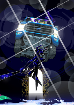 2_horns ambiguous_gender anthro black_body blonde_hair chipped_sword doorway doorway_light driving duo fur hair headlight hit_and_run horn humor imminent_death knight male melee_weapon scarf starry_body sword truck unconscious vehicle vehicular_manslaughter warrior weapon white_body white_fur twosipsofbleach asgore_running_over_dess deltarune ford undertale_(series) asgore_dreemurr ralsei roaring_knight boss_monster_(undertale) bovid caprine domestic_pig goat humanoid mammal suid suine sus_(pig) absurd_res full-length_portrait hi_res meme portrait