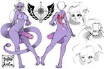 animal_genitalia animal_genitalia_on_humanoid animal_penis back_tattoo balls big_butt black_sclera breasts butt equine_genitalia equine_penis erection genitals gynomorph hair heart_eyes heart_symbol heart_tail intersex looking_at_viewer nipples nude penis pink_body purple_body smile solo star_eyes tail tattoo white_hair yellow_eyes frozenartifice demon humanoid succubus 2024 3:2 digital_media_(artwork) hi_res model_sheet