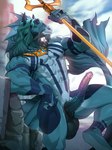 abs animal_genitalia animal_penis anthro balls big_balls big_penis biped black_balls black_sclera blue_body equine_genitalia equine_penis erection fin genitals green_hair hair holding_melee_weapon holding_object holding_polearm holding_trident holding_weapon huge_balls huge_penis hybrid_genitalia hybrid_penis long_penis looking_at_viewer male medial_ring melee_weapon multicolored_body multicolored_penis muscular muscular_anthro muscular_male nipples nude penis polearm raised_leg ridged_penis solo spread_legs spreading step_pose tail tail_fin trident weapon white_body patto bad_dragon european_mythology greek_mythology mythology nokken_(bad_dragon) equid equine hippocampus mammal marine 2023 3:4 digital_media_(artwork) hi_res