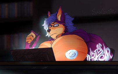 anthro areola big_areola big_muscles big_nipples big_pecs fur hair huge_areola huge_muscles huge_nipples huge_pecs long_tail male male_anthro multi_tail multicolored_body multicolored_fur muscular muscular_anthro muscular_arms muscular_male nipples nude pecs tablet tail tattoo smolsusie mythology soules_(character) canid canine canis deity dragon hybrid mammal mythological_creature mythological_scalie scalie wolf digital_drawing_(artwork) digital_media_(artwork) hi_res