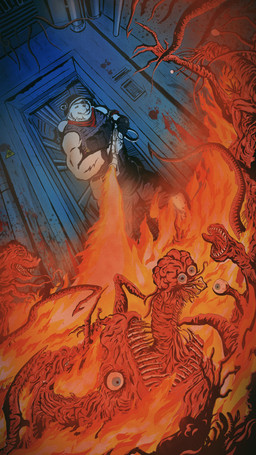 anthro black_sclera blood blue_pupils bodily_fluids body_horror bullet clothing fire flak_vest flamethrower fur gore horror_(theme) kerchief male mutilation pupils ranged_weapon red_kerchief science_fiction sharp_teeth solo teeth tentacles tongue tongue_out weapon white_body white_fur yellow_pupils kowloon7050 epic_games fortnite the_thing polar_patroller alien bear canid canine mammal polar_bear the_thing_(organism) ursine 2025 9:16 colored digital_drawing_(artwork) digital_media_(artwork) hi_res
