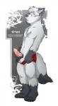 4_toes abstract_background animal_genitalia anthro blue_eyes canine canine_penis claws clothing dog erection fur grey_fur hindpaw knot male mammal no_nipples paws penis plantigrade redrusker shorts solo standing toes vein
Rating: Explicit
Score: 8
User: firefox92
Date: January 15, 2014