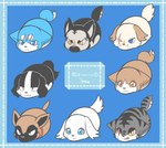 ambiguous_gender black_body black_fur blue_background blue_body blue_fur brown_body brown_fur feral fur grey_body grey_fur group simple_background smile white_body white_fur temitess ginga_(series) ben_(ginga) cross_(ginga) gin_(ginga) hiro_(ginga) john_(ginga) kurotora_(ginga) reika_(ginga) smith_(ginga) akita akita_inu canid canine canis domestic_dog french_spaniel german_shepherd great_dane great_pyrenees herding_dog hunting_dog kai_ken livestock_guardian_dog mammal mastiff mixed_breed molosser mountain_dog pastoral_dog saluki sighthound spitz 2016 hi_res female_(lore) male_(lore)