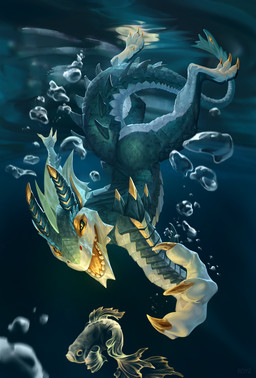 anthro diving drragon fantasy fishing male solo swimming underwater water wheretib conditional_dnp royz 2025 hi_res