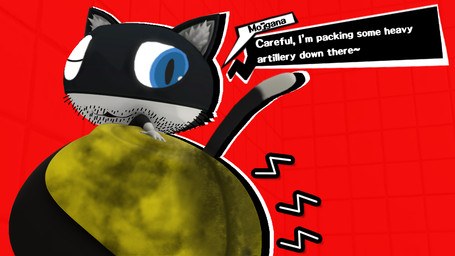 anthro big_butt black_outline blue_eyes butt butt_ripple butt_smack butt_squish chat_box clothing ear_tuft facial_hair huge_butt hyper hyper_butt male musk musky_butt outline pupils red_background simple_background solo speech_bubble squish stink_fumes stink_lines tail text tuft underwear white_outline white_sclera white_text yellow_clothing yellow_underwear n30nc0r3 persona_(series) persona_5 morgana_(persona) felid feline mammal 16:9 3d_(artwork) digital_media_(artwork) source_filmmaker_(artwork) widescreen