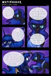 2015 black_body black_feathers blue_body blue_feathers comic digital_media_(artwork) duo english_text equid equine feathered_wings feathers female feral friendship_is_magic hasbro hi_res horn mammal my_little_pony mythological_creature mythological_equine mythology nightmare_moon_(mlp) princess_luna_(mlp) text vavacung winged_unicorn wings