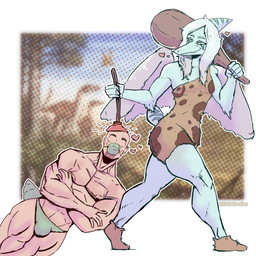 anthro bald blue_body blurred_background bone_frill border bulge caveman clothed clothing crossed_arms dominant dominant_anthro dominant_female dragging_another duo elbow_feathers fake_snout fake_tail feathered_wings feathers feet female fingers footwear frill_(anatomy) grey_body grey_feathers hair half-closed_eyes head_turned heart_symbol holding_object humanoid_feet humanoid_hands long_hair looking_at_another looking_at_viewer looking_back male male/female markings muscular muscular_human muscular_male narrowed_eyes outline plantigrade plunger shoes short_tail smile speedo speedo_only standing striped_markings stripes submissive submissive_human submissive_male swimwear tail text toga tools topless topless_human topless_male walking white_border white_hair white_outline wings yellow_eyes eddodoodle cavemanon_studios goodbye_volcano_high ko_op_(game_developer) snoot_game anon_(snoot_game) fang_(gvh) human mammal prehistoric_species pterosaur reptile scalie 1:1 absurd_res artist_name colored hi_res shaded