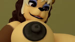 anthro areola big_breasts breast_expansion breasts expansion female hair huge_breasts hyper hyper_breasts mature_anthro mature_female nipples nude simple_background smile solo sound_effect_variant sound_effects herro murolynxian_(sound) dripdry canid canine canis jackal mammal animated sound webm