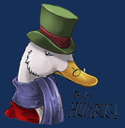 ambiguous_gender clothing eyewear feral feralized frown glasses grumpy hat headgear headwear holidays long_neck scarf simple_background solo text top_hat transparent_background cheetahtrout christmas disney scrooge_mcduck anatid anseriform avian bird duck alpha_channel english_text headshot_portrait portrait