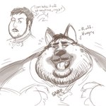 1:1 after_transformation anthro beard before_and_after bodily_fluids bone_collar_tag brainwashing canid canine canis chubby_cheeks claws clothed clothing collar collar_tag dialogue domestic_dog double_chin english_text facial_hair flying_sweatdrops fur german_shepherd hair herding_dog human human_to_anthro male mammal morbidly_obese mustache obese obese_anthro obese_male open_mouth open_smile overweight overweight_anthro overweight_male pastoral_dog permanent_transformation rollytiger sequential_arrow smile solo species_transformation speech_bubble sweat sweatdrop text tongue tongue_out torn_clothing transformation transformative_collar weight_gain