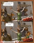 agatha_(vestina) ancient ancient_rome anthro apple basket biped bovid brown_body brown_fur canid canine canis caprine clothed clothing comic comic_panel container coyote detailed_background dialogue egg english_text evil_grin female food fox fruit fully_clothed fur furry_rome goat group hi_res holding_object male male/female mammal multicolored_body multicolored_fur open_mouth outside plant roman rome sand_fur servius_(vestina) shirt slave smile speech_bubble spqr standing stealing street teeth text thief tongue topwear tunic url vegetable vestina white_body white_fur