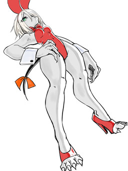 accessory anthro bow_(feature) bow_accessory bow_ribbon bow_tie breasts bunny_costume camel_toe claws clothing costume eyelashes female footwear fur furgonomics green_eyes grey_body grey_fur hair hand_on_hip high_heels leotard low-angle_view playboy_bunny red_clothing ribbons shirt_cuffs shoes simple_background small_breasts small_waist solo tail tail_accessory tail_bow tail_ribbon toeless_footwear toeless_shoes white_background white_hair wide_hips worm's-eye_view toshinoshin final_fantasy final_fantasy_ix square_enix freya_crescent burmecian mammal rodent 3:4 absurd_res hi_res