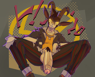 alternative_fashion anthro balls big_balls big_penis bottomwear bracelet brown_body brown_bottomwear brown_clothing brown_fur brown_jacket brown_pants brown_topwear clothed clothed_male clothing curved_horn ear_piercing ear_ring erection foreskin fur furgonomic_piercing furgonomics genitals green_bottomwear green_clothing green_pants horizontal_pupils horn horn_piercing huge_penis industrial_piercing jacket jewelry leather leather_clothing leather_jacket leather_topwear looking_at_viewer male multicolored_pants necklace pants penis piercing presenting presenting_penis punk pupils red_bottomwear red_clothing red_pants ring_piercing shirt short_tail smile smirk solo spiked_bracelet spikes spread_legs spreading tail topwear torn_bottomwear torn_clothing torn_pants vein veiny_penis yellow_clothing yellow_eyes yellow_shirt yellow_topwear yukein deadlock_(game) valve valve_corporation billy_(deadlock) bovid caprine goat mammal absurd_res hi_res