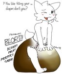 anthro big_diaper blort blush bodily_fluids bodily_noises clothed clothing cum cum_in_diaper diaper diaper_fetish diaper_only diaper_squish feces full_diaper fur genital_fluids hair hyper looking_at_viewer looking_pleasured male onomatopoeia pooping scatplay simple_background smile soiled soiled_diaper soiling soiling_diaper solo sound_effects splurt tail text topless unclean_diaper urine used_diaper wearing_diaper wet_diaper wetting white_background white_body white_fur unknown_artist boy_kisser_(meme) silly_cat_(mauzymice) domestic_cat felid feline felis mammal english_text meme