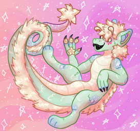 ambiguous_gender antennae_(anatomy) anthro black_claws black_teeth blonde_mane blush claws digitigrade green_body green_scales long_tail mane open_mouth open_smile pawpads pink_blush pupils scales smile snout solo star_pawpads star_pupils tail tail_tuft teeth tuft white_pupils yellow_eyes yellow_pawpads capegloam mythology dragon mythological_creature mythological_scalie scalie 2022 clip_studio_paint_(artwork) digital_drawing_(artwork) digital_media_(artwork) full-length_portrait hi_res portrait shaded