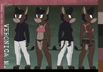 anthro black_clothing black_hair black_jacket black_panties black_topwear black_underwear bottomwear bra breasts brown_body brown_eyes brown_fur butt cleavage clothed clothing colored_edge_panties female fur hair hooves jacket navel panties pants pink_bra pink_clothing pink_underwear rear_view short_hair solo tail topwear training_bra underwear zipper zipper_jacket katnay the_whisperers veronica_(katnay) asinus donkey equid equine mammal model_sheet