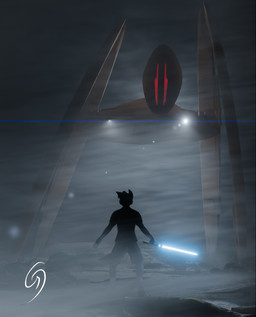 anthro blue_lightsaber clothed clothing fully_clothed holding_lightsaber lightsaber male melee_weapon solo standing weapon gamganca_(artist) star_wars gamganca canid canine canis mammal vulture_droid wolf 2024 3d_(artwork) blender_(artwork) blender_cycles_(artwork) digital_media_(artwork) hi_res