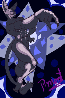 abs anthro claws feet finger_claws fingers long_ears male muscular muscular_anthro muscular_male nude perspective purple_body purple_skin solo tongue tongue_out yellow_eyes pinumontbalou dragon_ball dragon_ball_super beerus domestic_cat felid feline felis mammal 2:3 hi_res
