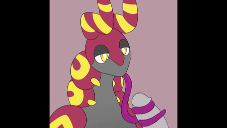 anthro duo faceless_character faceless_male genitals half-closed_eyes horn humanoid_genitalia humanoid_penis long_tongue male male/male narrowed_eyes oral penis purple_tongue sex simple_background tongue tongue_out tonguejob yellow_eyes delta's_art nintendo pokemon maki_(delta's_art) generation_5_pokemon pokemon_(species) scolipede 16:9 animated hi_res short_playtime sound webm widescreen