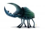 ambiguous_gender black_eyes feral grumpy horn simple_background solo white_background piper_thibodeau arthropod beetle insect rhinoceros_beetle scarabaeid digital_media_(artwork) digital_painting_(artwork)