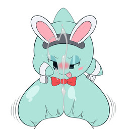 big_breasts blush bodily_fluids bow_tie breast_play breasts cuff_links cum cum_on_breasts cum_on_face cumshot duo ejaculation fake_ears fake_rabbit_ears female genital_fluids genitals green_body half-closed_eyes huge_breasts hyper hyper_breasts male male/female narrowed_eyes not_furry penis sex titfuck tongue tongue_out white_body k-10 mario_bros nintendo paper_mario paper_mario:_the_thousand_year_door peeka_(mario) boo_(mario) ghost spirit 1:1