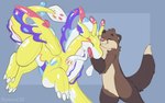 3_toes duo eyes_closed feet inflatable pool_toy smile standing toes toony wings yellow_body symrea mythology animate_inanimate dragon living_inflatable mammal mustelid mythological_creature mythological_scalie otter scalie 16:10 widescreen