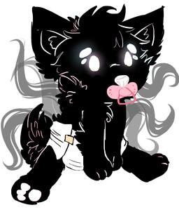 ambiguous_gender anthro clean_diaper clothed clothing diaper fur hair looking_at_viewer object_in_mouth pacifier pacifier_in_mouth simple_background sitting solo wearing_diaper young young_anthro monsterbunny 2017 archived_source digital_drawing_(artwork) digital_media_(artwork)