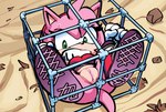 accessory bodily_fluids boots cage caged clothed clothing female footwear fur genital_fluids genitals gloves green_eyes hair_accessory hairband handwear no_underwear pink_body pink_fur pussy red_hairband shoes style_emulation sweat sweatdrop tail trapped trapped_in_cage vaginal_fluids western_comics_(style) rockthebull sega sonic_boom sonic_the_hedgehog_(series) amy_rose eulipotyphlan hedgehog mammal 2025