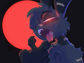 anthro band-aid band-aid_on_face band-aid_on_nose bandage bandage_on_face bandage_on_nose black_body black_fur cheek_tuft chest_tuft facial_tuft fangs fur gesture glowing glowing_eyes grey_body grey_fur half-closed_eyes hand_gesture male narrowed_eyes simple_background solo teeth tongue tongue_out tuft v_sign xing1 nick_(xing1) lagomorph leporid mammal rabbit 4:3 hi_res