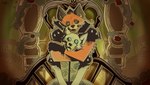 anthro blue_eyes chair clothed clothing flower fur furniture hug hugging_another hugging_from_behind looking_at_viewer male male/male orange_body orange_fur plant smile solo spikes table white_body white_fur yellow_body yellow_fur pinumontbalou epic_games fortnite fennix_(fortnite) volpez_(fortnite) arctic_fox canid canine canis fox mammal red_fox true_fox absurd_res hi_res brother_(lore) brothers_(lore) incest_(lore) sibling_(lore)