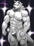 abs anthro bulge clothed clothing fur male muscular muscular_anthro muscular_male nipples pecs simple_background solo topless underwear tiggon_the_great canid canine canis mammal wolf 2018 3:4 digital_media_(artwork) hi_res