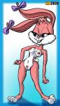 anthro breasts female fur genitals hair_bows nipples nude pink_body pink_fur pubes pussy solo hentai_boy_(artist) tiny_toon_adventures warner_brothers babs_bunny lagomorph leporid mammal rabbit