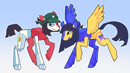 black_eyes black_hair clothing cutie_mark duo feathered_wings feathers female feral hair hat headgear headwear multicolored_body open_mouth ponification red_body simple_background smile tail two_tone_body white_body wings yellow_body meow-wows ena:_dream_bbq ena_(series) ena_(web_series) hasbro my_little_pony mythology ena_(dream_bbq) ena_(joel_g) earth_pony ena_(species) equid equine horse mammal mythological_creature mythological_equine pegasus pony 16:9 digital_media_(artwork) hi_res widescreen