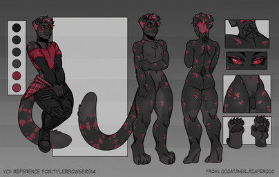 anthro barefoot boots clothing ears_up eyebrows feet footwear fur genitals hair long_tail looking_at_viewer male navel nipples penis pink_eyes shoes smile smiling_at_viewer solo tail 000atanerriaper000 sage_(tylerbowser914) 2022 model_sheet reference_image