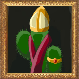 ambiguous_gender biped border cactus clothing earless expressionless eyeless green_body headgear headwear jewelry ornate_border painting_(object) parody pastor picture_frame plant priest red_scarf religious_clothing religious_headwear ring sash scarf simple_background solo succulent yellow_clothing yellow_headwear pricklypastor_(artist) cactus_creature elemental_creature flora_fauna 1:1 2025 digital_media_(artwork) digital_painting_(artwork) half-length_portrait icon meme painting_(artwork) portrait