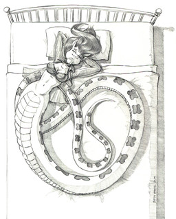 anthro anthrofied apode bed bottomless breasts cleavage clothed clothing female furniture hair heart_symbol high-angle_view legless looking_at_viewer navel pillow serpentine solo split_form baron_engel friendship_is_magic hasbro my_little_pony fluttershy_(mlp) draconcopode equid hybrid lamia mammal reptile scalie snake 2024 graphite_(artwork) greyscale hi_res monochrome traditional_media_(artwork)