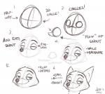 anthro how-to looking_at_viewer male simple_background solo text alec8ter conditional_dnp disney zootopia nick_wilde canid canine fox mammal red_fox true_fox 2016 black_and_white english_text monochrome signature sketch sketch_page